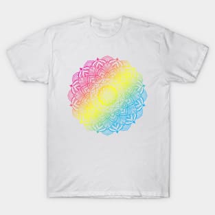 Pansexual Pride Striped Mandala T-Shirt